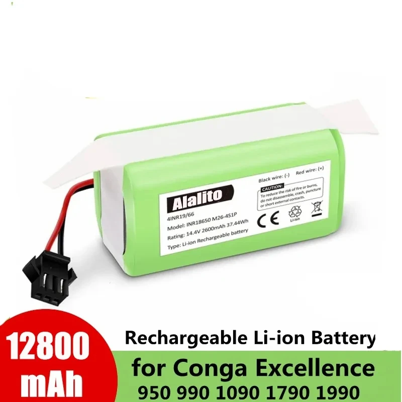 14.4V 2600mAh Replacement Battery for Conga Excellent 990 1090 1790 1990 Deebot N79S N79 DN622 Robovac 11 Tesvor X500