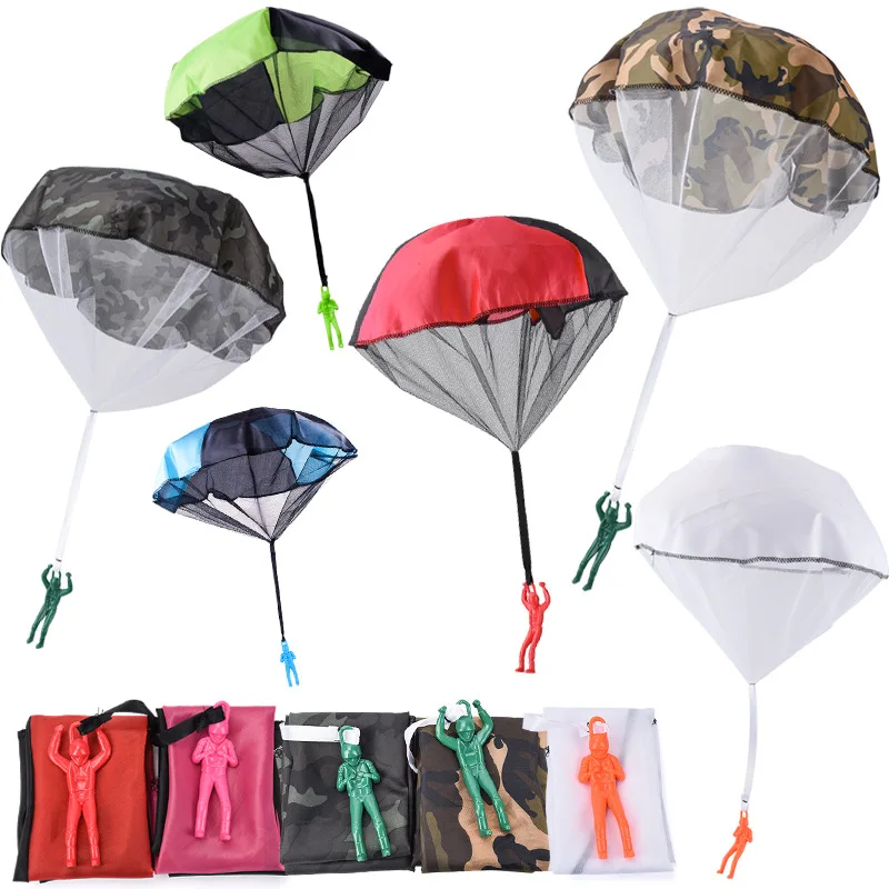 Hand Throwing Mini Soldier Camouflag Parachute for Kids Outdoor Toys Game Educational Flying Parachute Sport for Children Toys