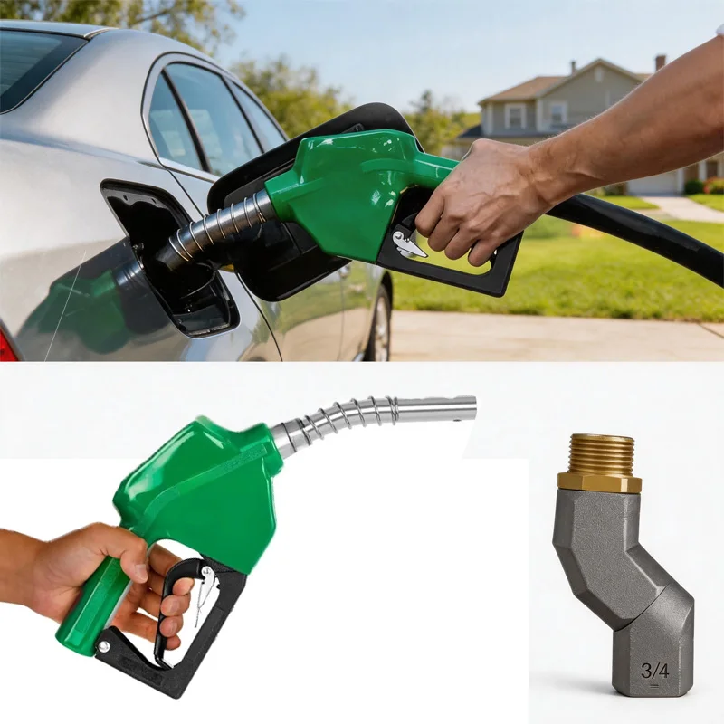 

Professional Pistol Refueling Machine Auto Shut Off Aluminum Alloy Gasoline Diesel Refueling Gun Nozzle for Garage Gas Station