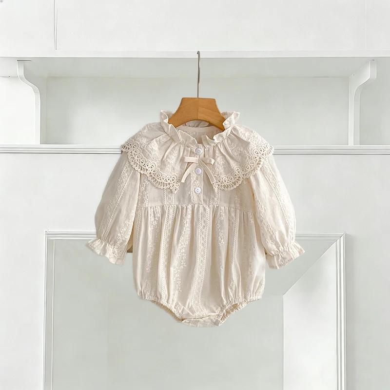 Baby Bodysuit 0-2 Years, Fashion Design, Collar, Bow Detail 3