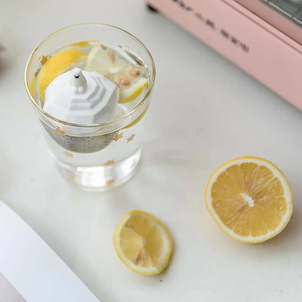 

Polar Bear Shaped Filter Silicone Strainer Heat Resistant Portable Brewing Supply Cartoon Tea Ware Stainless Steel Infuser