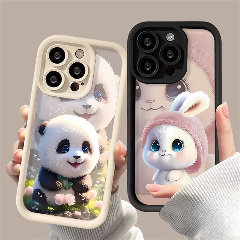 Funda Animal conejo Panda para Xiaomi 13T 12T 11T 13 12 11 Lite 5G NE POCO X6 X5 X4 GT F3 F4 F5 M6 Pro X3 NFC fundas de silicona suave