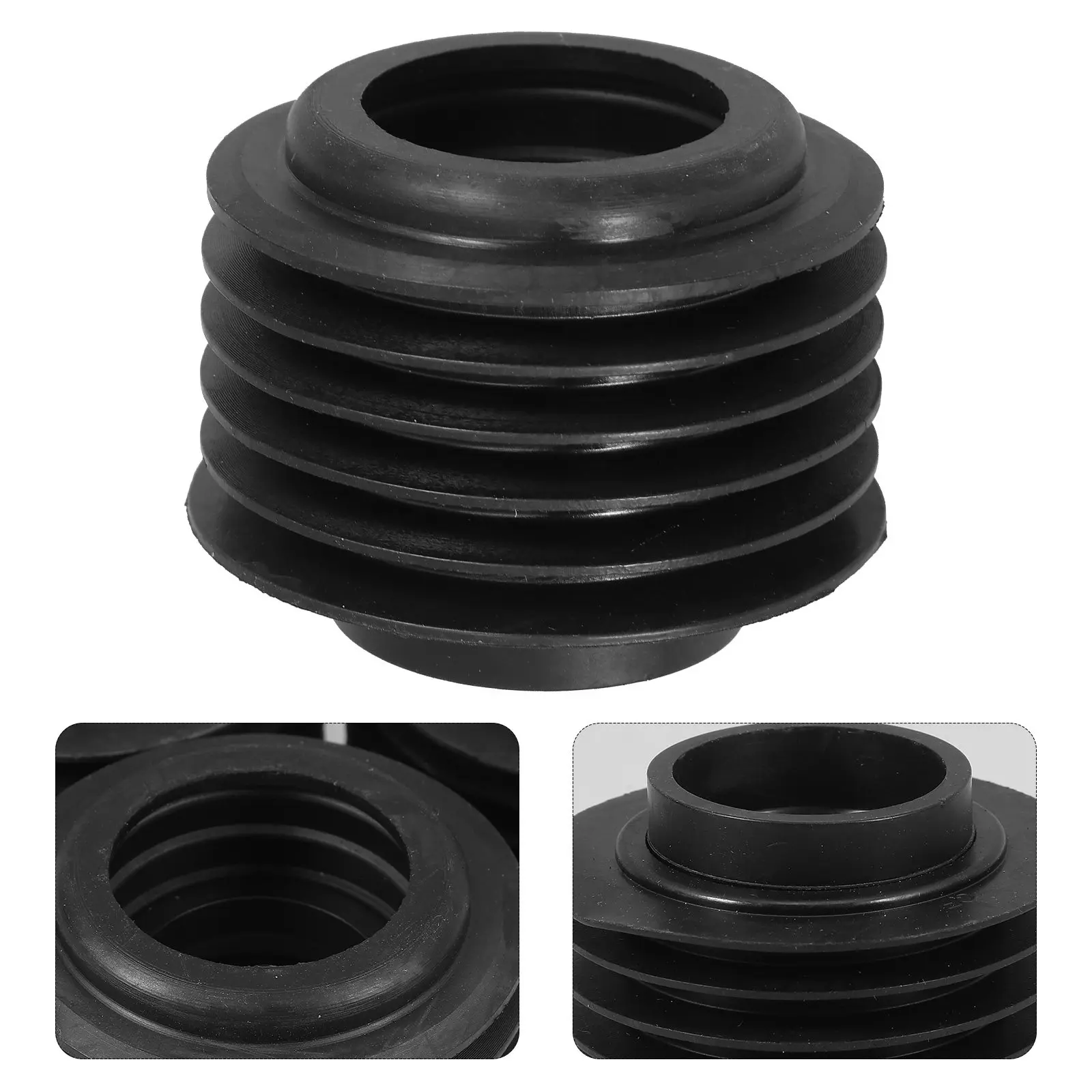 3pcs Toilet Bowl Gasket For Squat Toilet Universal Rubber Wax Ring Seal Thick Gasket Leakproof Drain Fitting Bathroom Supplies