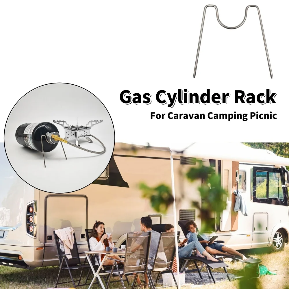Cylinder Mount M-Type Outdoor Caravan Camping Accessories Stainless Steel Mount Cylinder Mounting Platform MAPP Cylinder Rack
