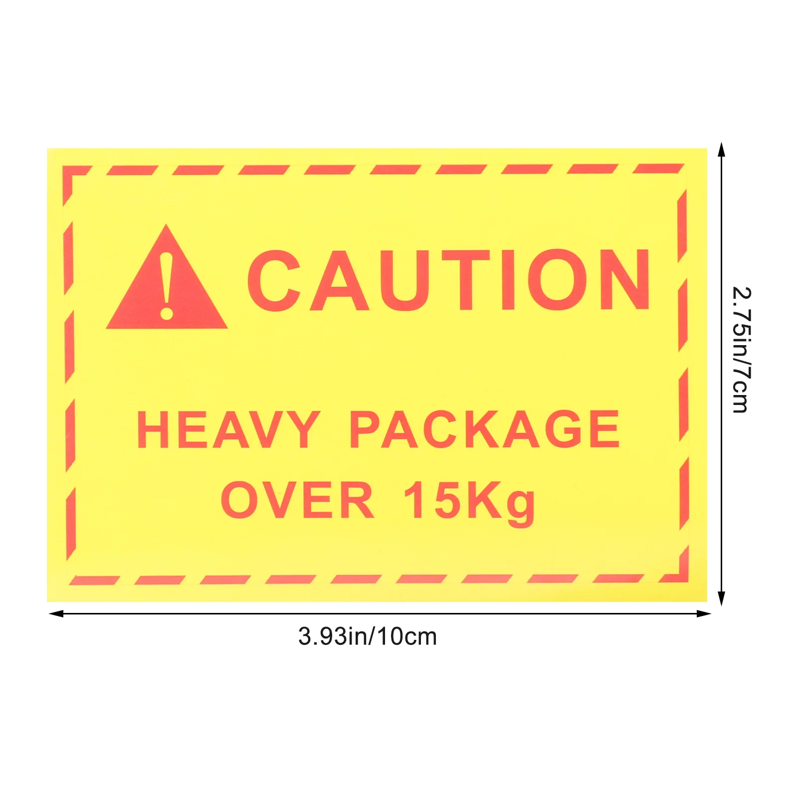 100 Pcs Overweight Warning Stickers Nail Decals Label Packaging Labels Caution Heavy Object Sign Shipping
