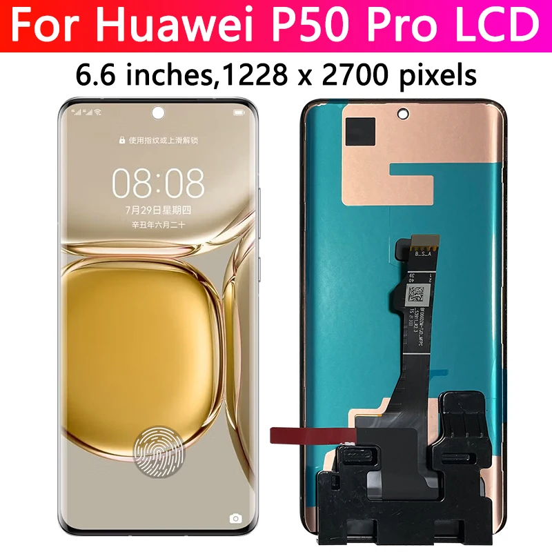 6.6“OLED For Huawei P50 Pro LCD Display Touch Screen Digitizer