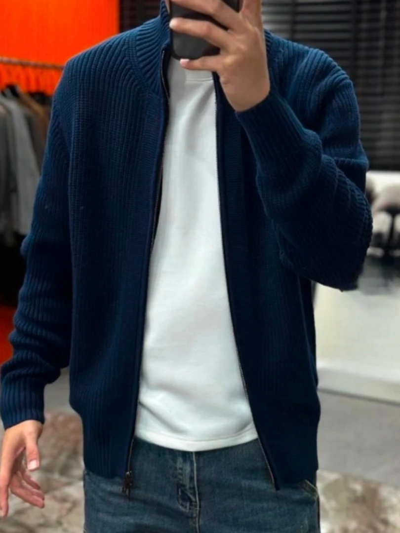 

Comfortable Faionable Men's Knitted Sweater Stand Collar Casual Sle Spring Autumn New Arrival Ele Classic Trendy