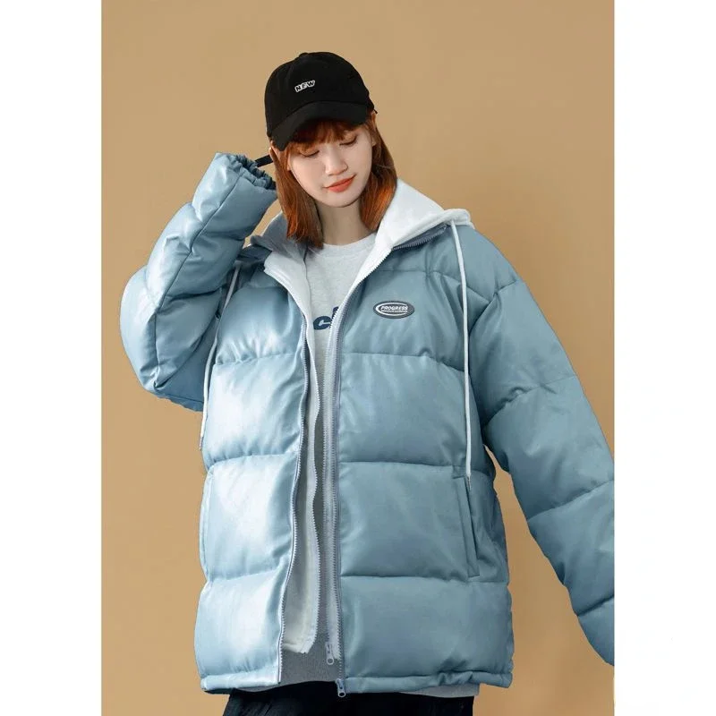 New Winter Coats for Women PU Leather Jackets Fur Lined Coat Warmth Parkas Loose Men's Jackets Free Shipping Fashion Streetwear