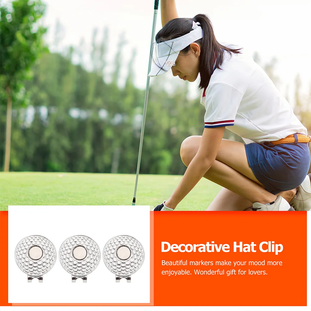 

2 Pcs Golf Ball Mark Accessories Zinc Alloy Markers Hat Clips Major Accessory Cap Child