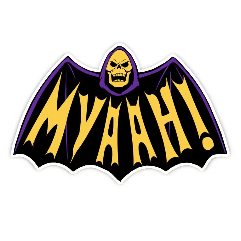 

MYAAH! Skeleton Skull Bat Wings Cartoon Stickers Laptop Decorative Decals Waterproof Car Helmet Guitar Skateboard Pegatinas Matt
