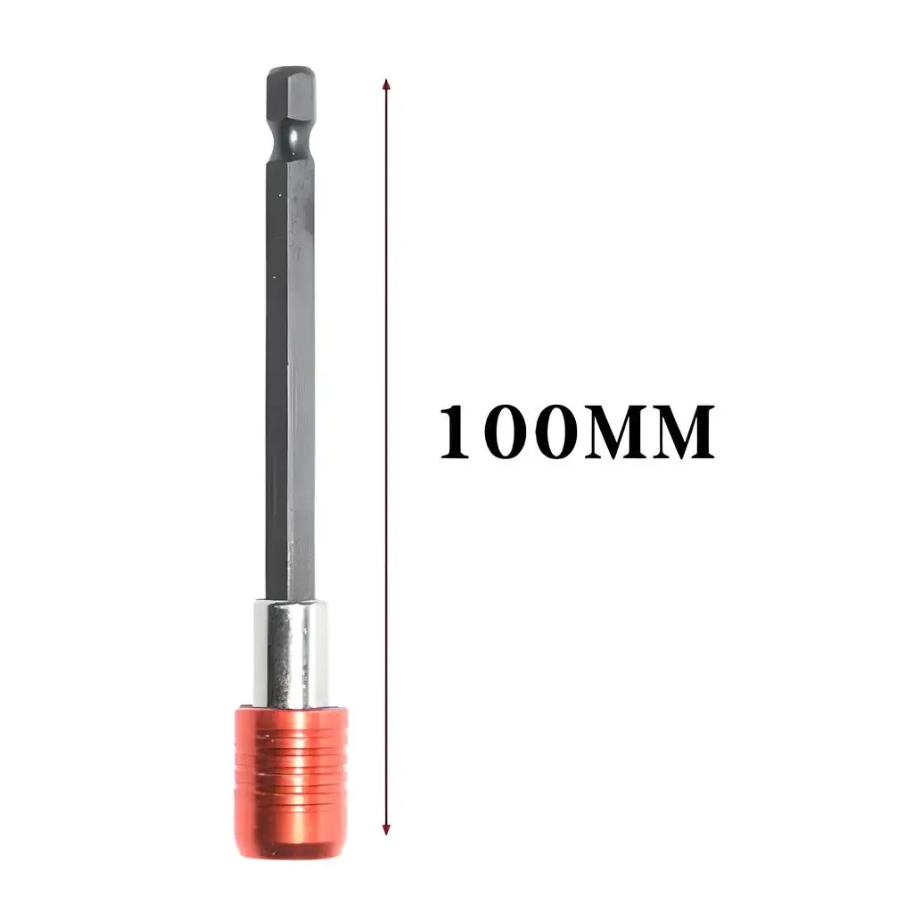 6個入り 1/4インチ 六角軸 クイックリリース マグネット式ドリルビット ドリルビットツールセット 3サイズ レッド ドライバービット エクステンションバー ホルダー