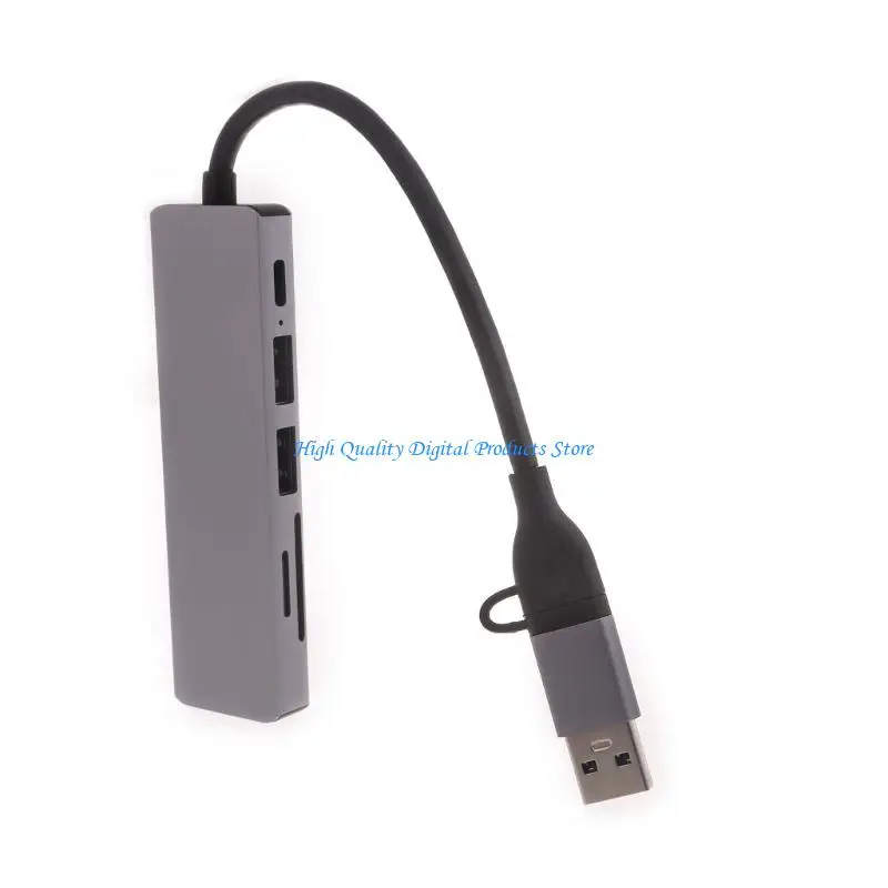 

U2JE USB C Hub 6 in 1 USB C Adapter USB Card Reader USB to USB C Docking Station USB C to USB Adapter USB C Dock for Laptop