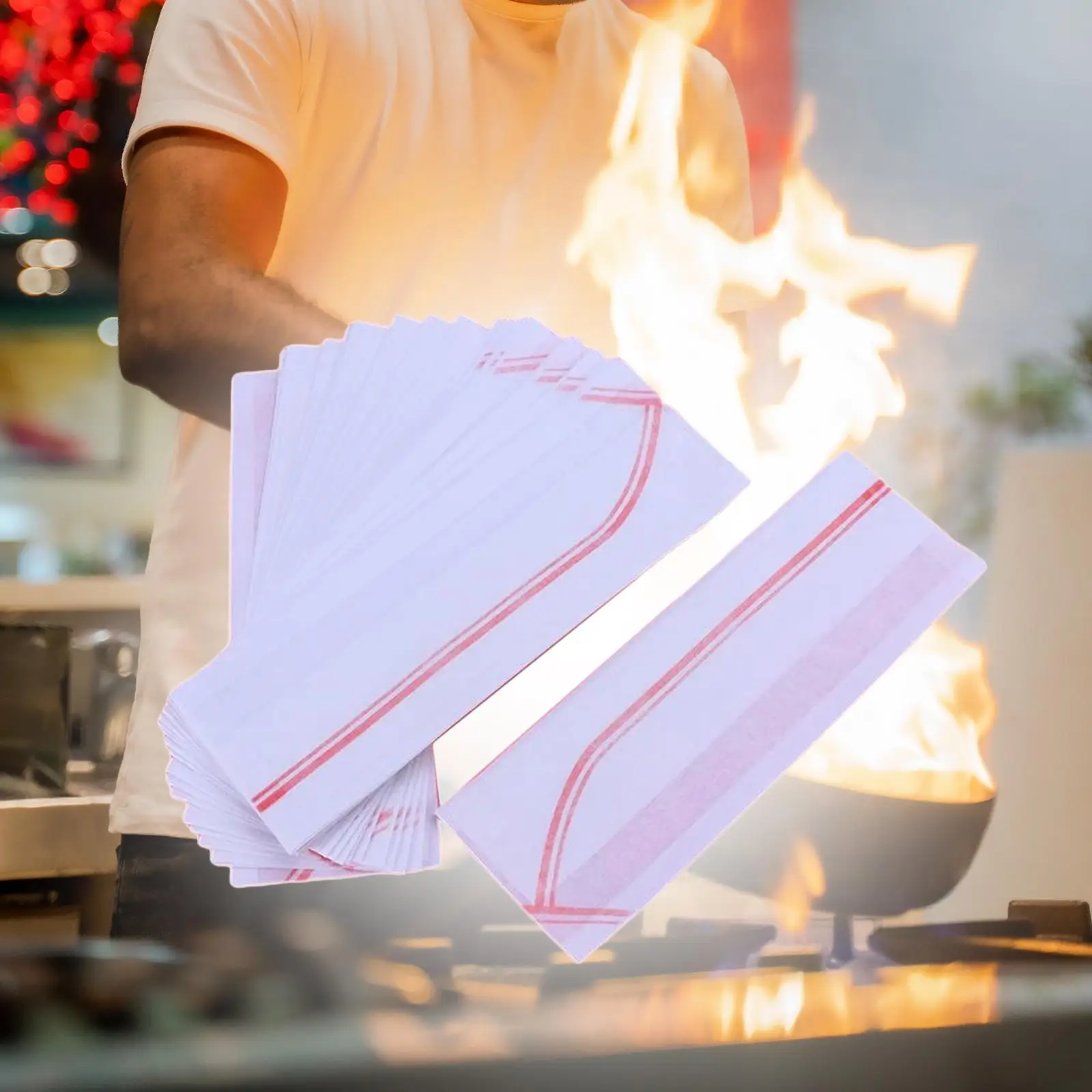 Topi koki sekali pakai 40 potong, untuk dapur restoran perlengkapan katering kelas