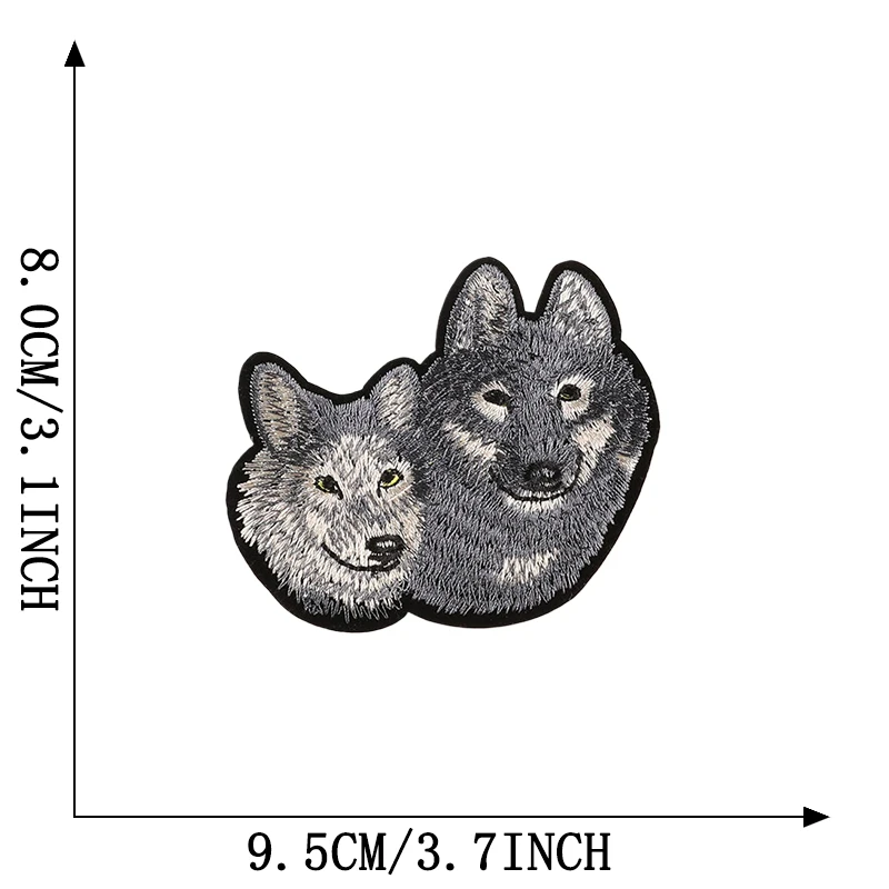 Tiger Wolf Patches für Kleidung Jungen Tiere Bär Eisen auf bestickt Thermocollant Stoffe Jacken Thermo Mochila Nähen Parches – Detail 8