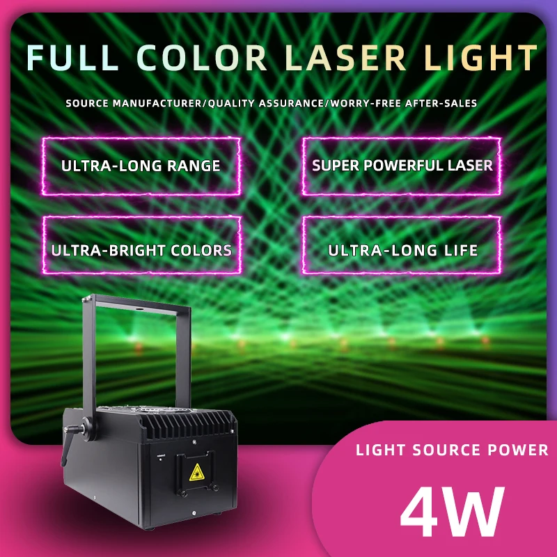 

Mini Full Color 4W Animation RGB AT30K Scanner Projector Beam Xams Nightclub Dj Disco Stage Lighting Laser Show Home Party