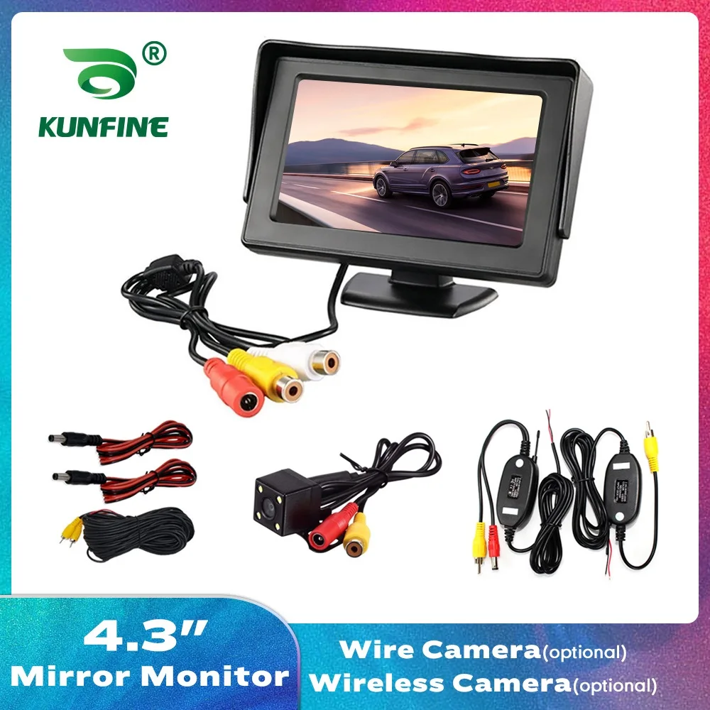 

Car Styling 4.3 Inch TFT LCD Screen Car Monitor Display with wifi Rearview Reverse Backup Camera Car TV Display