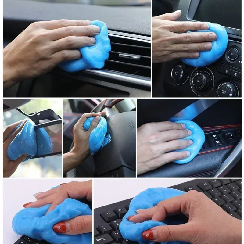 Car Cleaning Gel Air Vent Dashboard Laptop Keyboard Magic Car Wash Interior Dust Dirt Mud Gap Reusable Cleaning Slime Wash Tool