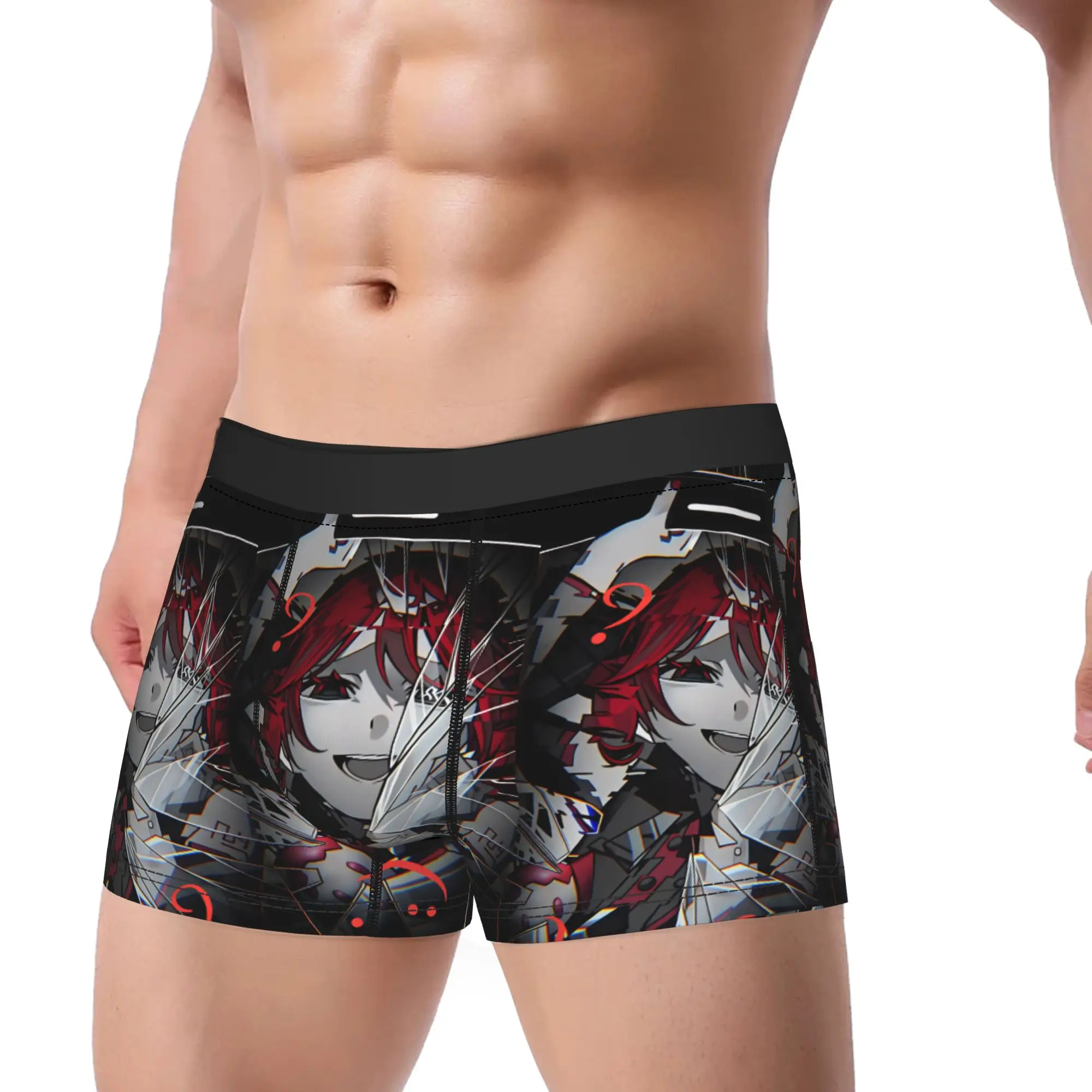 Kasane Teto Character Underwear  Customs Boxershorts Quality Man Underpants Comfortable Boxer Brief Birthday Gift