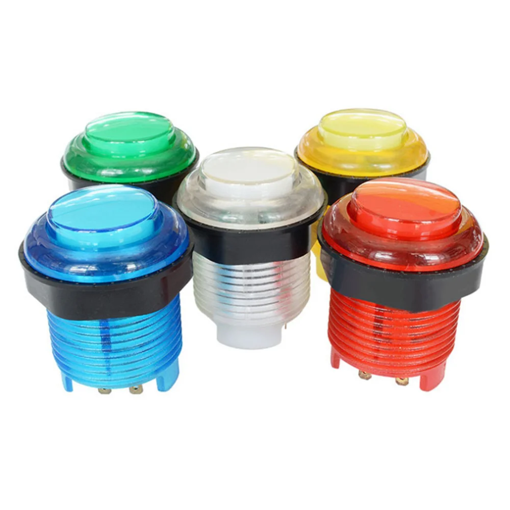 6PCS 28mm 24mm LED Arcade Push Button Arcade Start Button Switch 5V Illuminated Button Arcade Cabinet Accessories