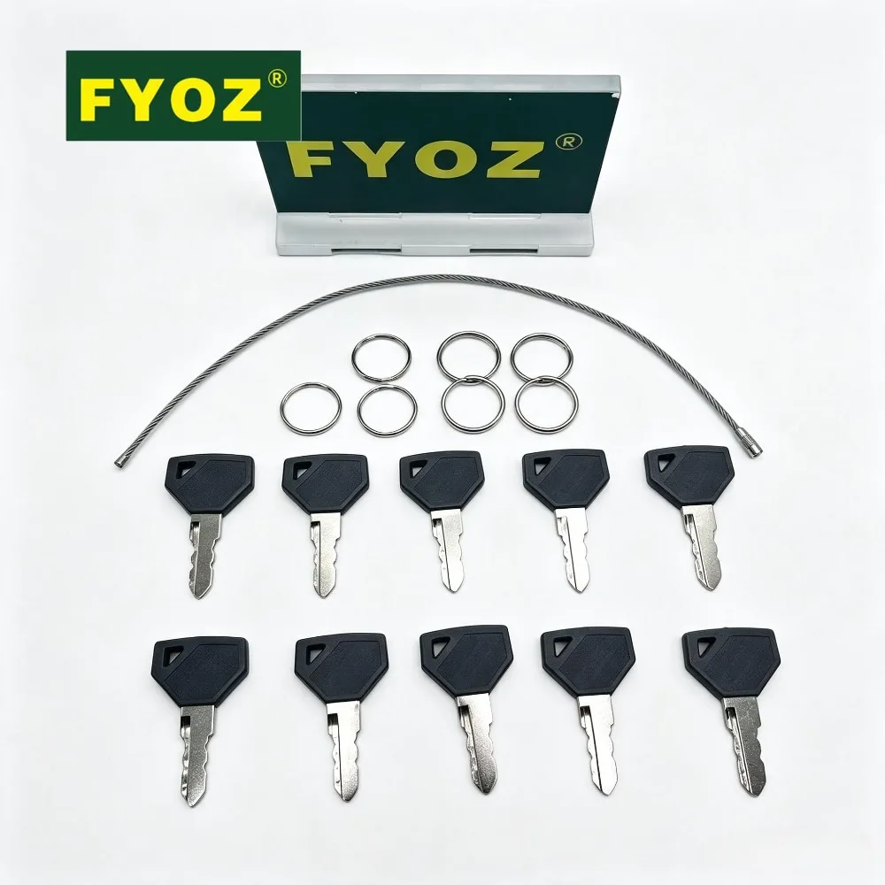 10PCS 52160 Ignition Key 194155‑52160 198360‑52160 For Yanmar VIO SV Mini Excavator For John Deere Compact Tractor Takeuchi