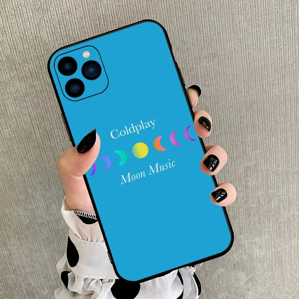 Band C-Coldplay Moon Music Phone Case For iPhone 8 11 12 13 14 15 Mini X XR XS PRO MAX Plus Cover