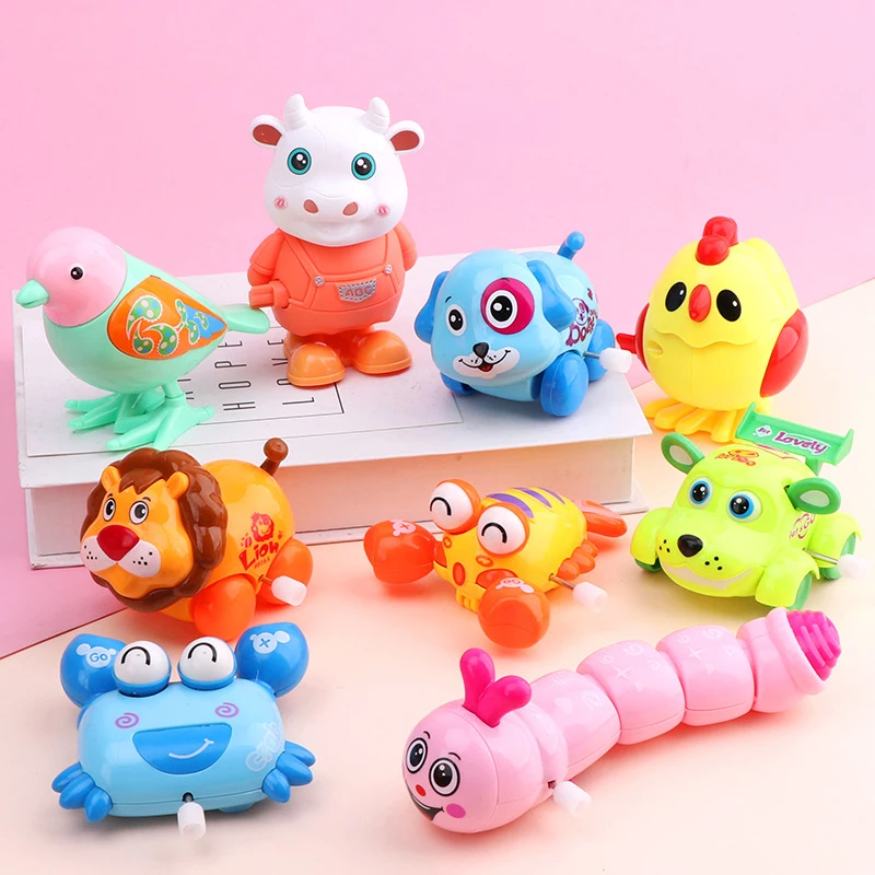 

1Pcs Creative Novelty Cartoon Animal Wind-up Moving Small Toys Fun Kids Clockwork Toy Cartoon Animals Wind Up Toys Birthday Gift