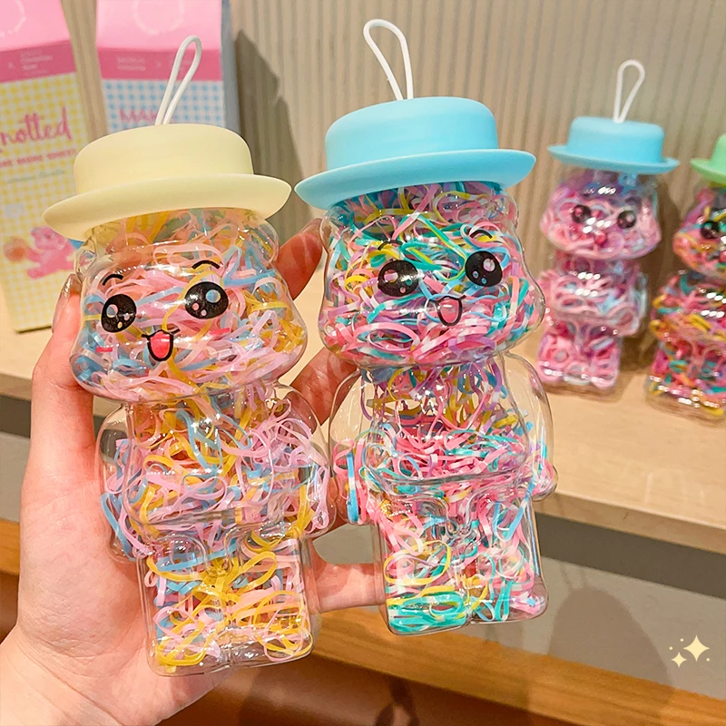 300/600PCS Children Cute Colors Classic Elastic Hair Bands Baby Girls Sweet Soft Scrunchies Rubber Bands Kids Hair Accessories