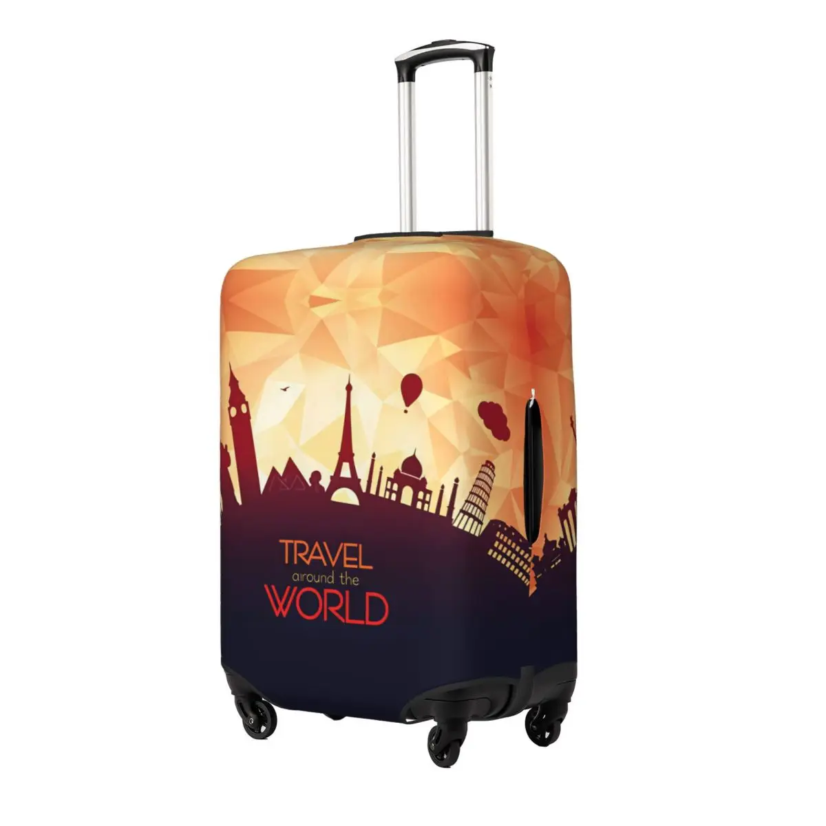 Travel Around The World Suitcase Cover Cruise Trip Protector Vacation Elastic Luggage Supplies