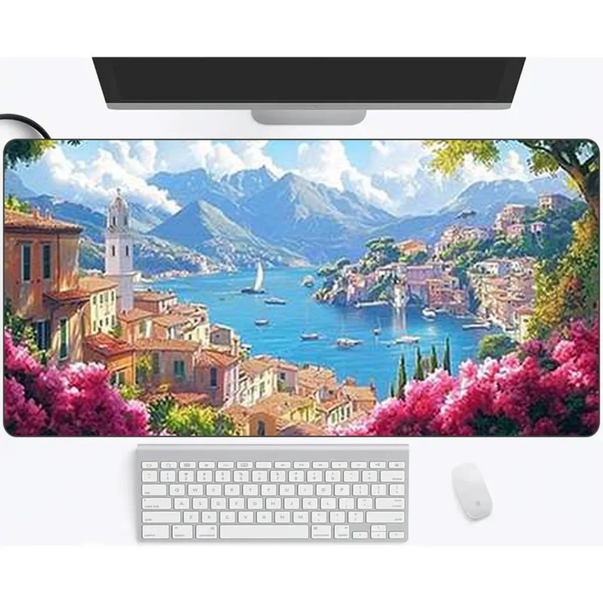 

Gaming Mouse Pad Desk Mat Large Cloth Surface Non Slip Rubber Base for PC Laptop Keyboard Home Office Setup