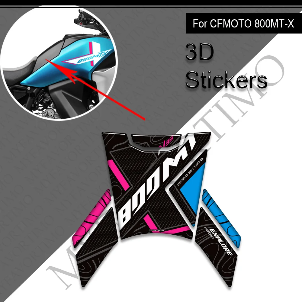 For CFMOTO 800MT-X 800MT 800 MT - X Adventure Bike Motorcycle Fuel Tank Pads Knee Grips 3D Sticker Rubber Protection Decal 2024-