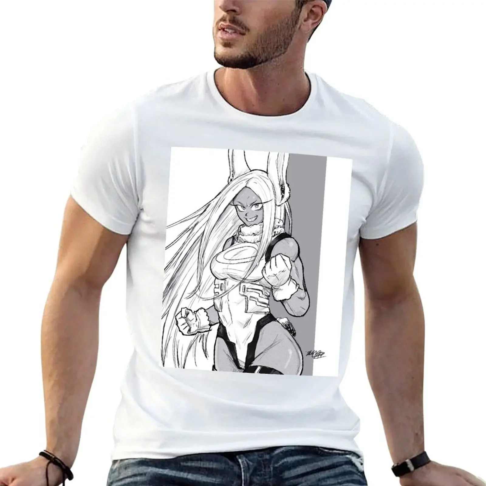 Miruko T-Shirt man clothes heavyweights plus size men clothing