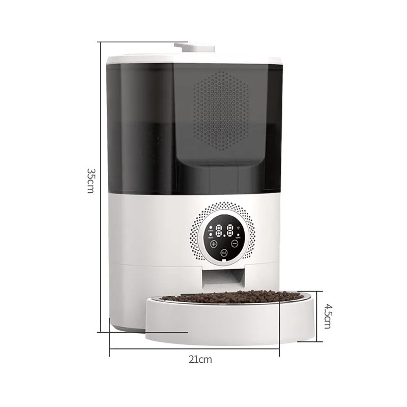 

APP-Controlled Auto Pet Feeder - Programmable Timer & Portion Control, 4L Large Capacity Smart Food Dispenser for Cats & Dogs