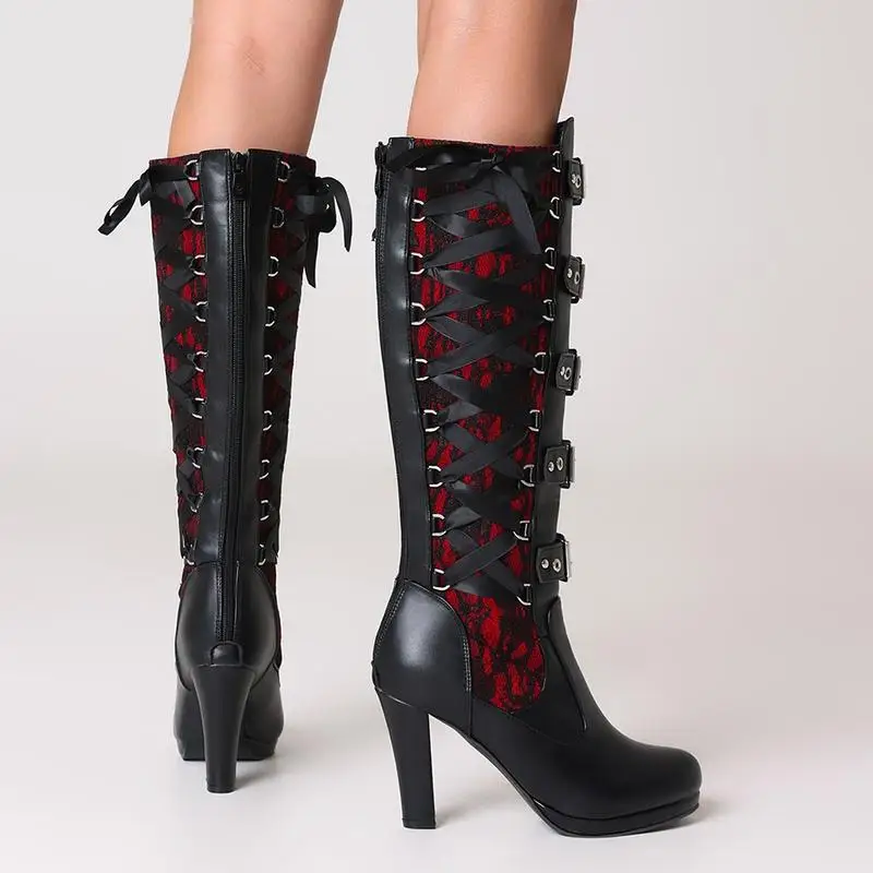 القوطي منصة الكاحل تشيلسي أحذية النساء جديد روك ايمو مكتنزة الجرونج أسافين دراجة نارية أحذية كبيرة الحجم 43 الغنيمة امرأة