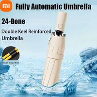 Xiaomi Fully Automatic 24 Bones Folding Umbrella Double Bone SPF 50 UV Protection Rain Resistance Strong Wind Resitance Umbrella