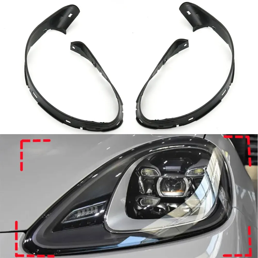 Headlight Rubber Sealing Strip Trim Headlamp Lampshade Washer Seal  Gasket For Porsche Cayenne 2019 2020 2021