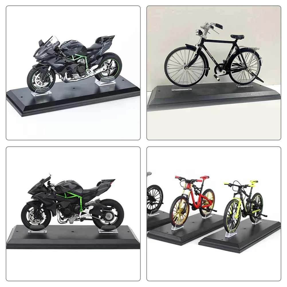 2 Pcs 1:12 Motorcycle Model Base Display Stand Holder Storage Racks Toy Box Plastic Holders