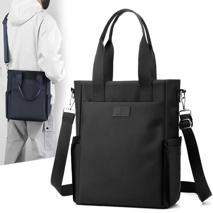 Lightweight Large Capacity Men's Business Casual Crossbody Bag Handbag Shoulder Bag Nylon Fabric Bag Leisure Single Shoulder Bag
