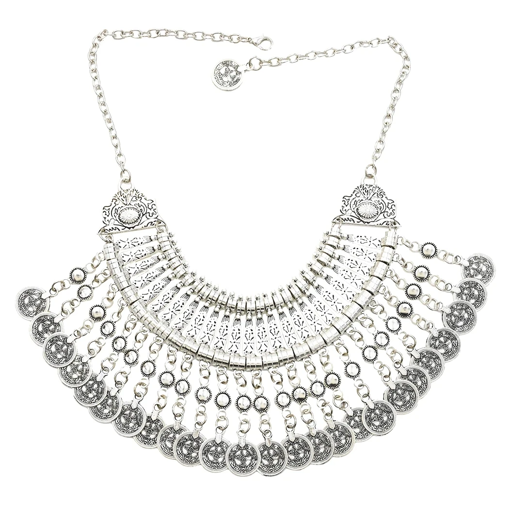 Afghan Bohemian Choker Necklace Earrings Set