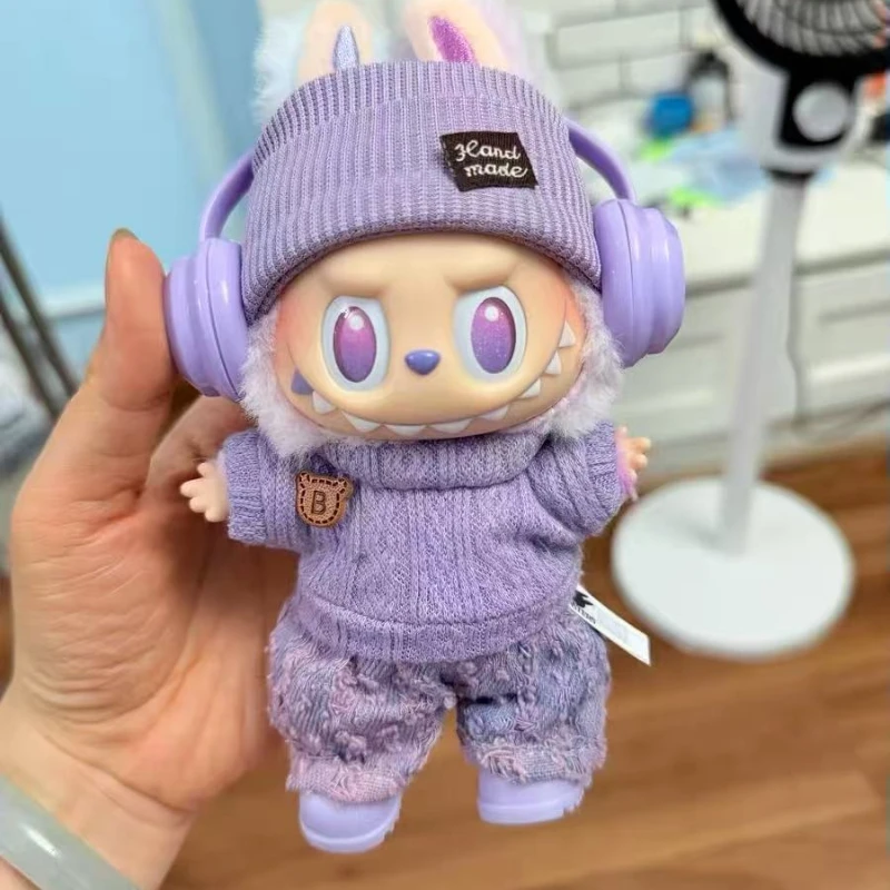 Per Labubu Abbigliamento per bambole Set di maglioni carini 17 cm Abbigliamento Scarpe Accessori per bambole fai da te Formazione Seduta Giochi di società Giocattoli Regali