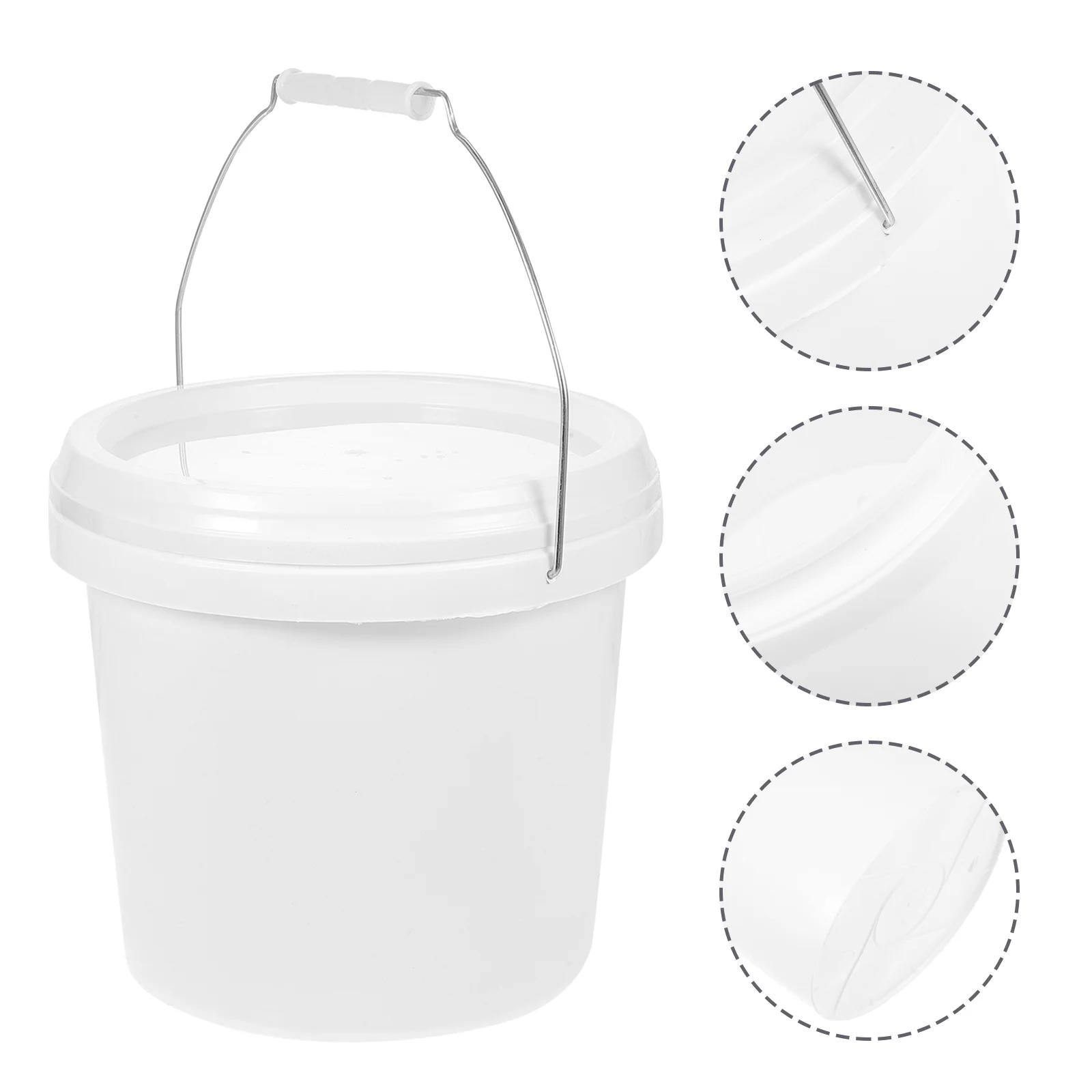 

Igloo Water Jug 5l Bucket with Lid Brine Color Mixing Pails Lids White 1 Gallon