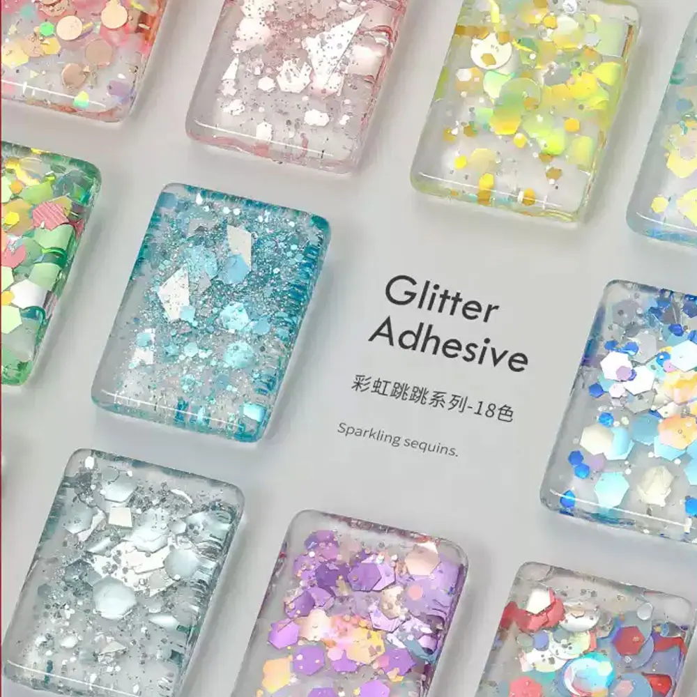 MR NAIL قوس قزح الترتر هلام طلاء الأظافر 18 لون بريق هلام 5 مللي تعليب تألق الملونة جيل للأظافر مسمار الفن هلام لصالون الأظافر