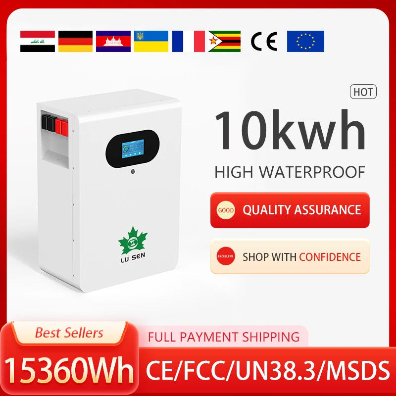 

EU Stock Battery 51.2V 280Ah-300ah 15KWh 100Ah-200Ah Lithium Lifepo4 Solar Home Energy Storage