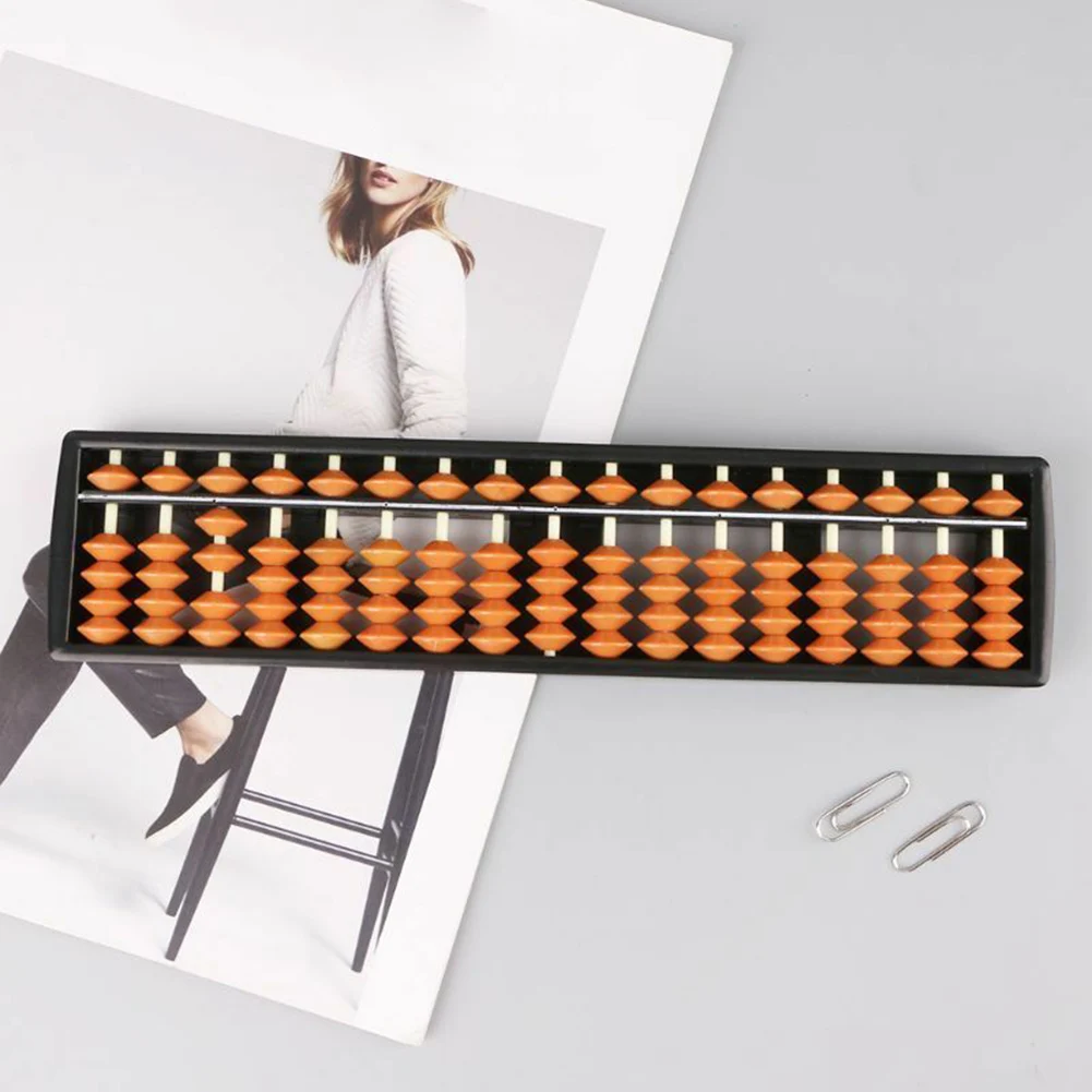17 Digits Abacus Soroban Beads Column Traditional Kid School Math Learning Aids Chinese Japanese Calculator Counting Abacus