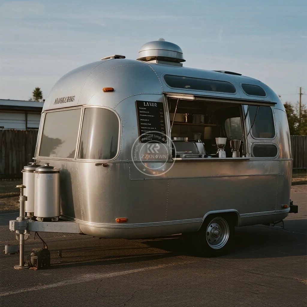 

Customized Fast Food Truck Ice Cream Cart Street Restaurant Fully Equipped Custom Concession Fast Food Trailer With Full Kitchen