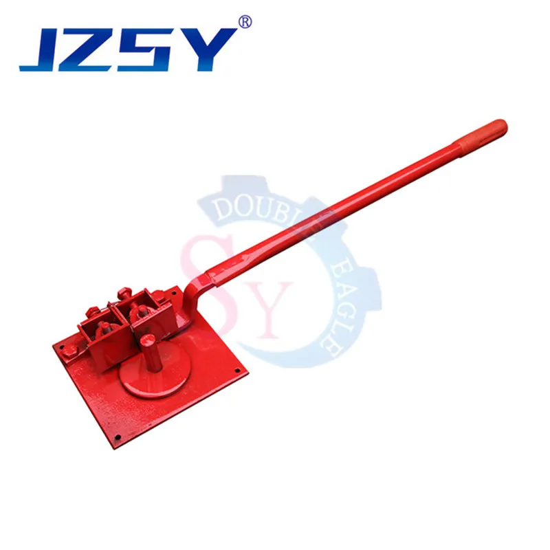 Mini máquina dobladora de barra de acero de hierro redonda manual de 4-15mm/herramientas dobladoras de ángulo de varilla plana manual de construcción