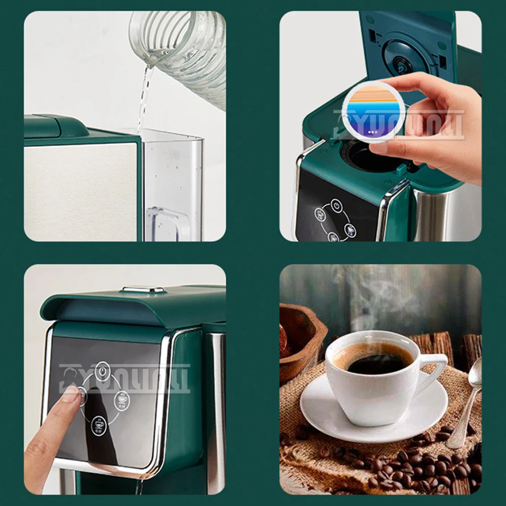 Automatic Capsule Coffee Machine 3-in-1 Coffee Maker Household Intelligent Water Dispenser Cafeteira Capsula