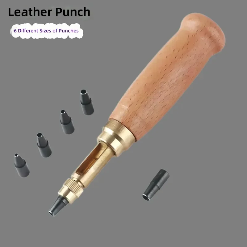 for utomatic Belt Punching 6 Piece Set Exchangeable Multi Head Muffler Rotary Punch
