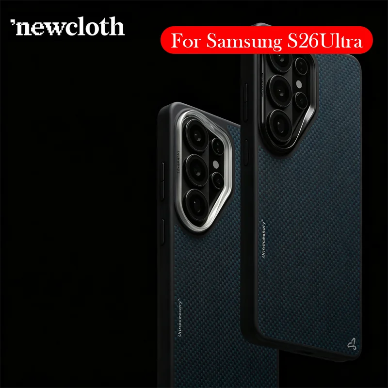 Newcloth Carbon Fiber Case For Samsung S26 Ultra Kevlar Wireless Charging Back Cover Case for SAMSUNG S26 ULTRA