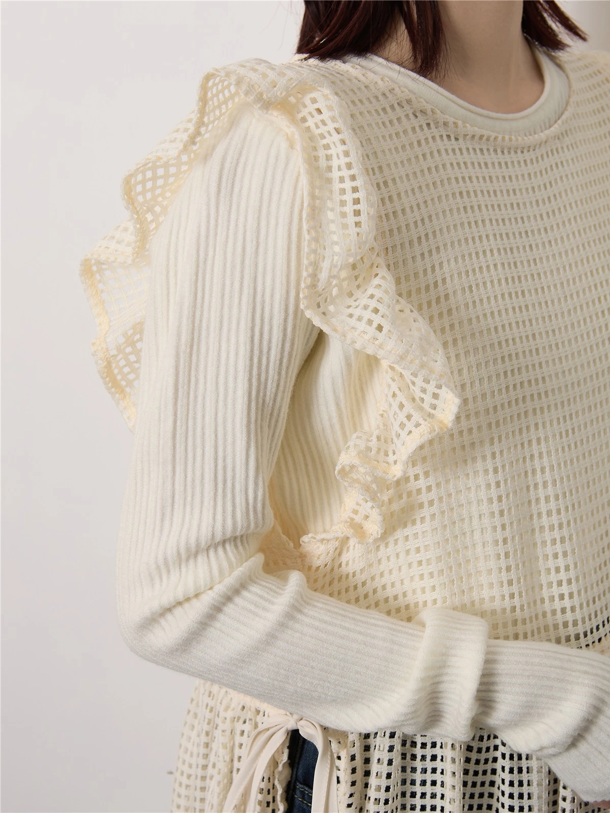 

Женская базовая одежда Annuus из модала с текстурой, высоким воротником, простая, универсальная, длинная, облегающая, во французском стиле, чистая...