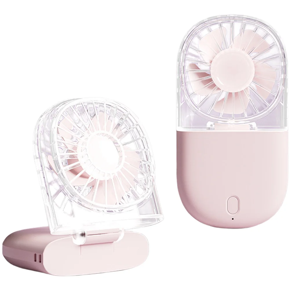 For MINI Foldable USB Neck Fan for Multi Position Use Handheld Desktop or Neck Hanging 3 Wind Levels 1200mAh Rechargeable